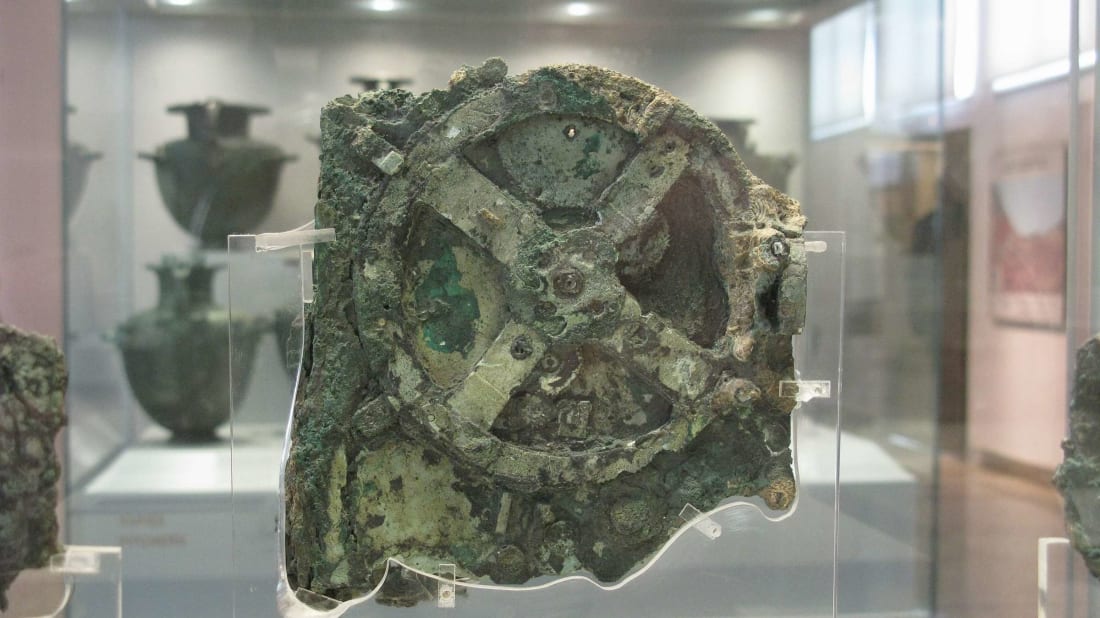 The Antikythera Mechanism is in the collection of the Natio<em></em>nal Archaeological Museum in Athens, Greece.