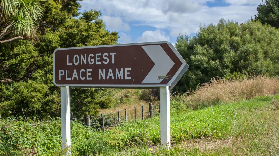 It would be hard to fit the world's lo<em></em>ngest place name o<em></em>nto this small sign.