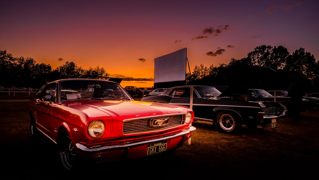 A scene from the Sunset Drive-In in Colchester, Vermont.