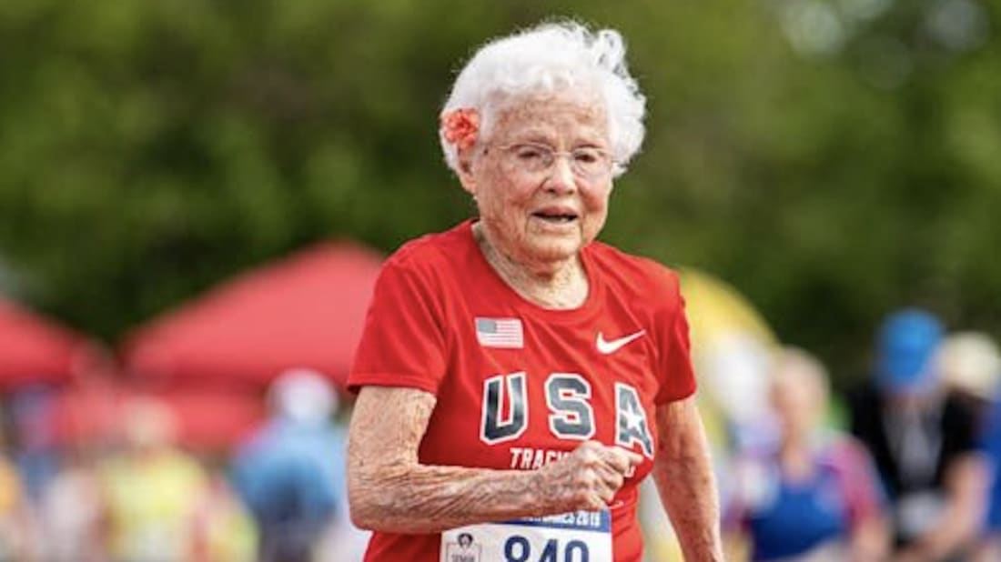 Julia “Hurricane” Hawkins participates in the 2019 Senior Games,