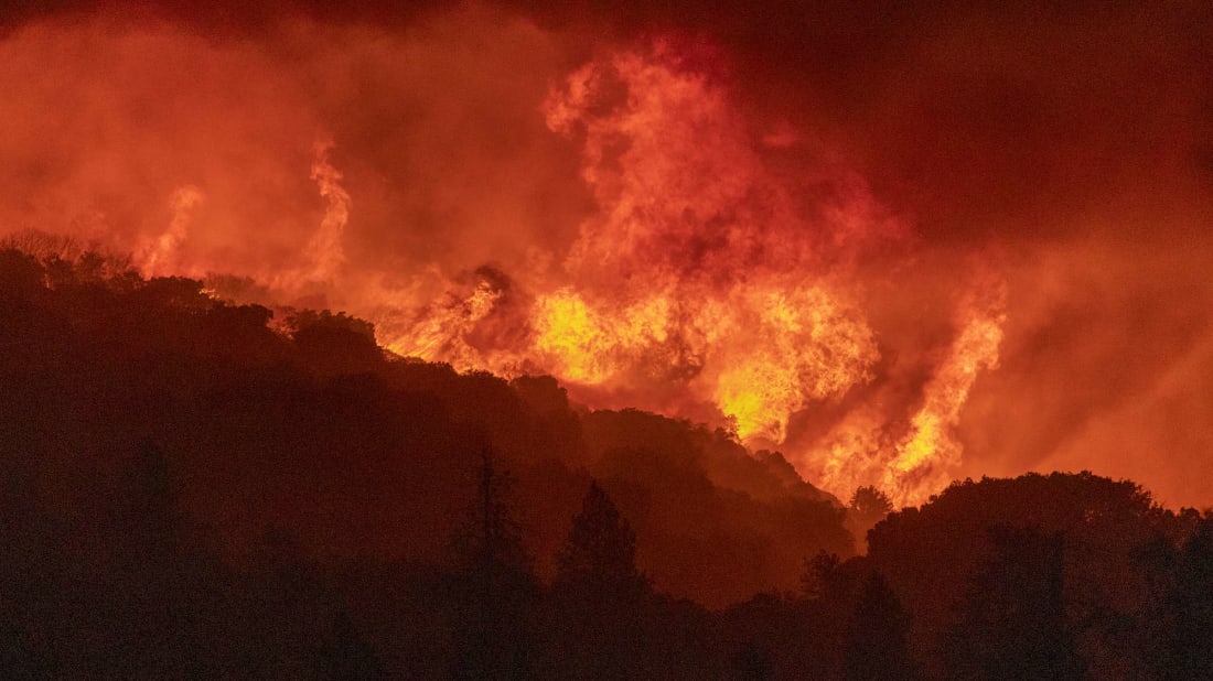 A wildfire near Shaver Lake, California, earlier this month.