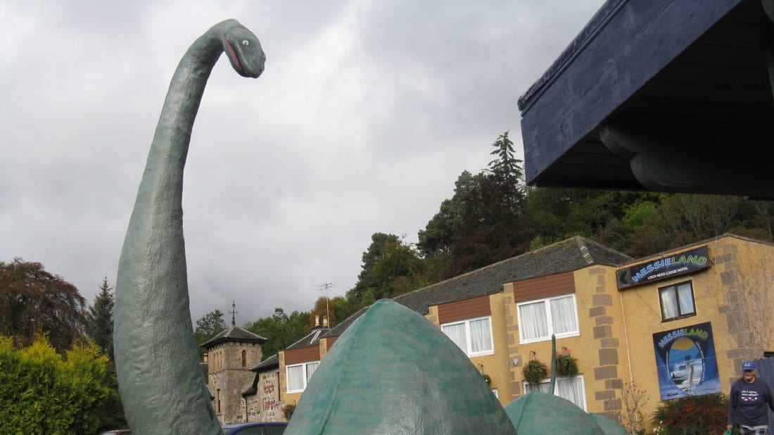 Loch Ness Mo<em></em>nster statue in Inverness, Scotland