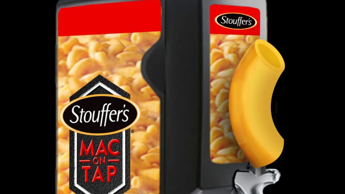 The Stouffer's mac and cheese dispenser appears destined for college dorm rooms everywher<em></em>e.