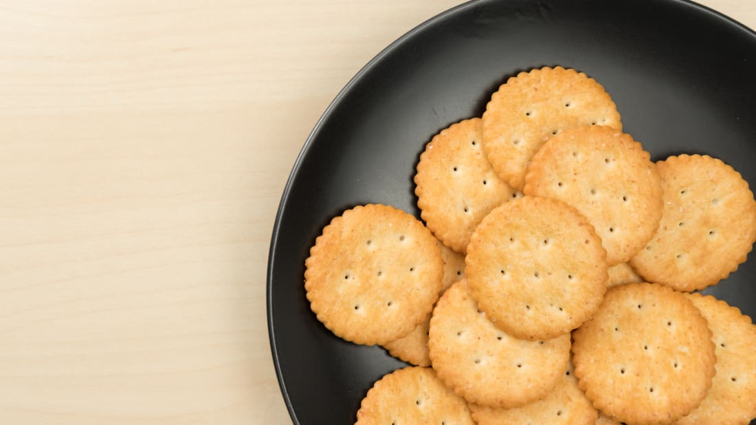 Who needs a knife when you have a Ritz cracker?