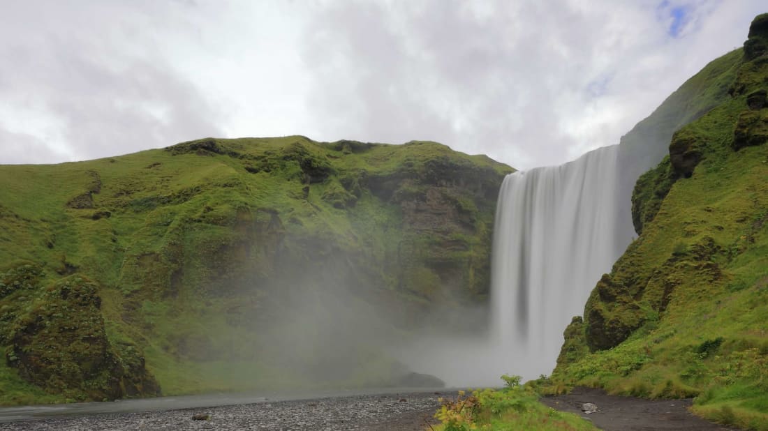 Iceland's Skógafoss waterfall wants you to wail your heart out.