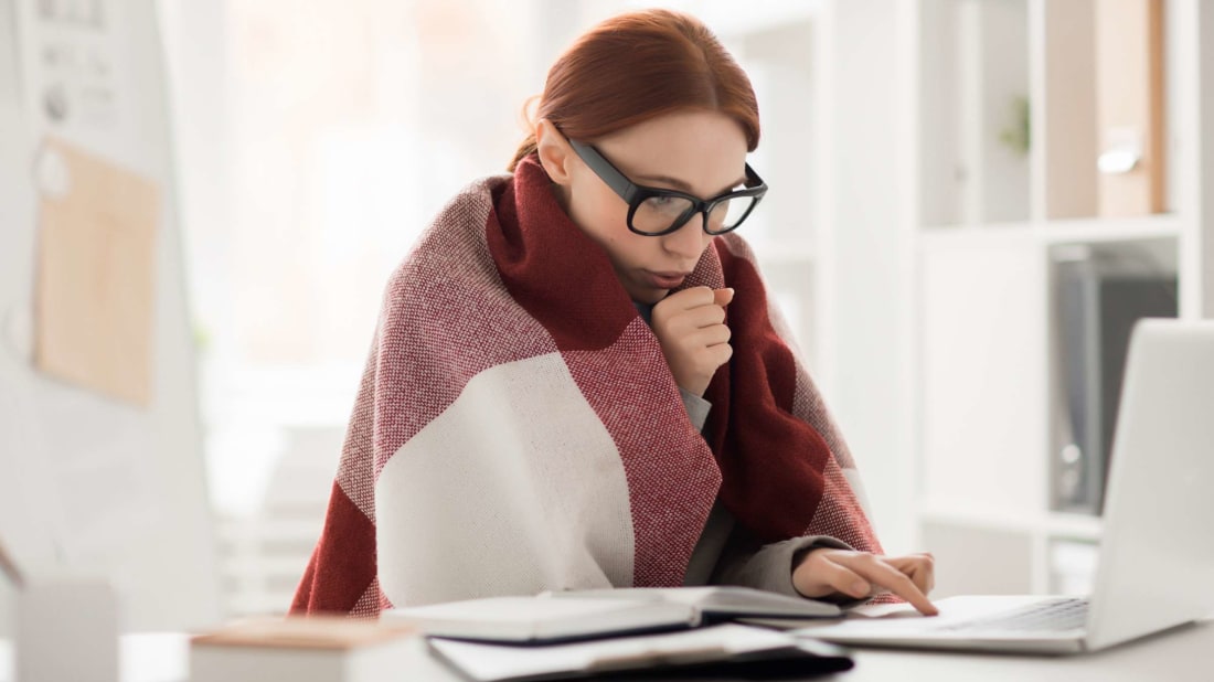 Work blanket? Check. Hot tea? Check. Writing gloves? Check.