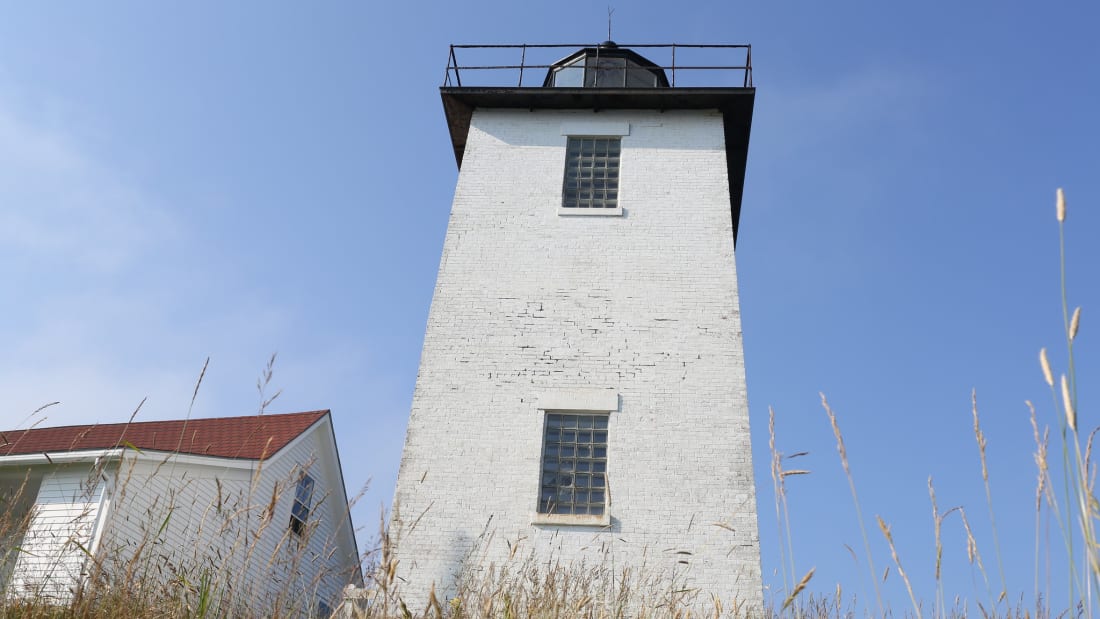 A lighthouse in Swan's Island, Maine.