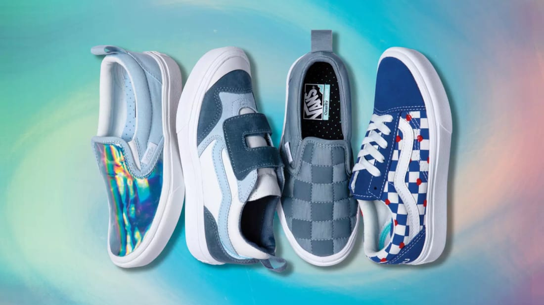 Vans's new autism awareness collection of slip-on sneakers.