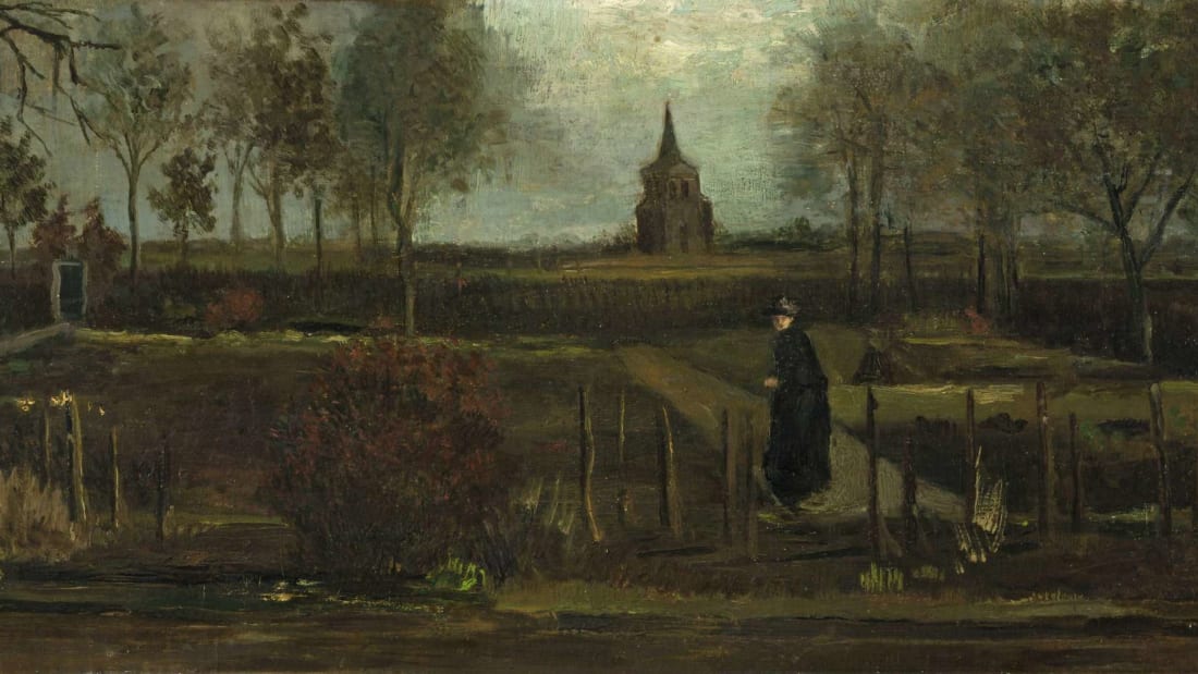 The Parso<em></em>nage Garden at Nuenen or Spring Garden by Vincent van Gogh, stolen from the Singer Laren museum in March 2020.