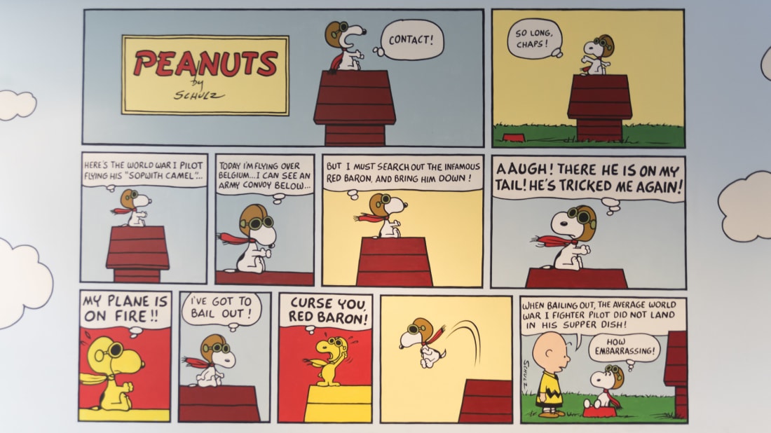 A Snoopy comic exhibition at the Charles M. Schulz Museum in Santa Rosa, California.