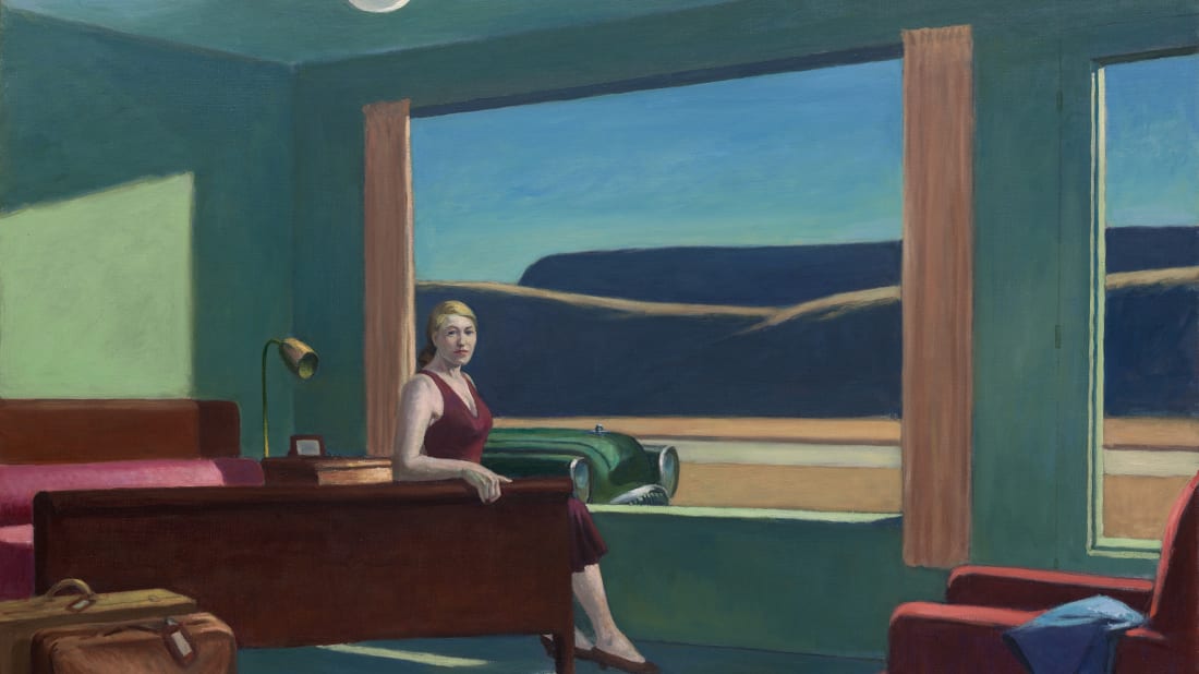 Western Motel, 1957, Edward Hopper (American, 1882–1967), oil on canvas. Yale University Art Gallery, New Haven, Bequest of Stephen C. Clark, B.A., 1903. © 2019 Heirs of Josephine N. Hopper / Artists Rights Society (ARS), NY