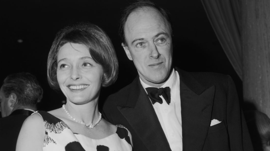 Author Roald Dahl with his then-wife, actress Patricia Neal. 