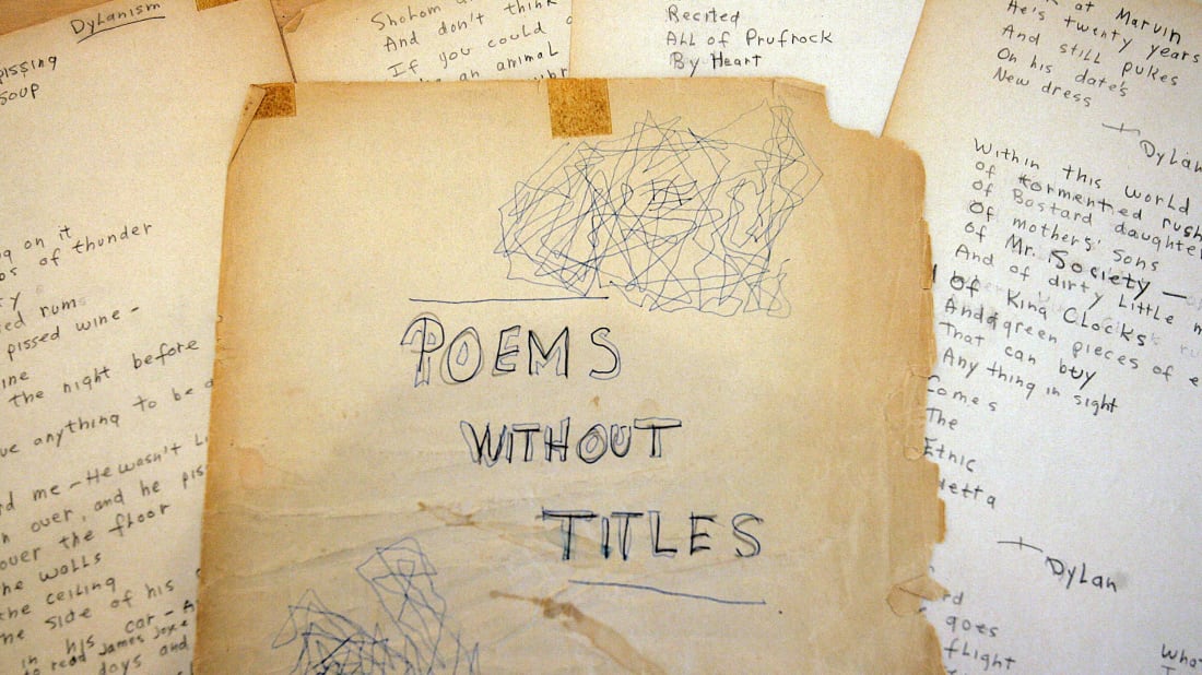 A collection of Bob Dylan poems that was auctio<em></em>ned off by Christie's in 2005.