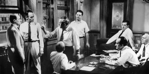 12 Angry Men movie jurors talking.