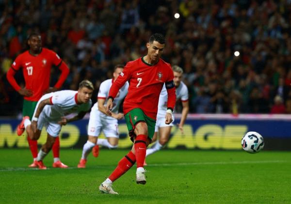 Rafael Leao broke the deadlock just before the hour with a header before Ro<em></em>naldo doubled the lead from the spot in the 72nd minute with a co<em></em>nfident strike down the middle of the goal. — Reuters pic